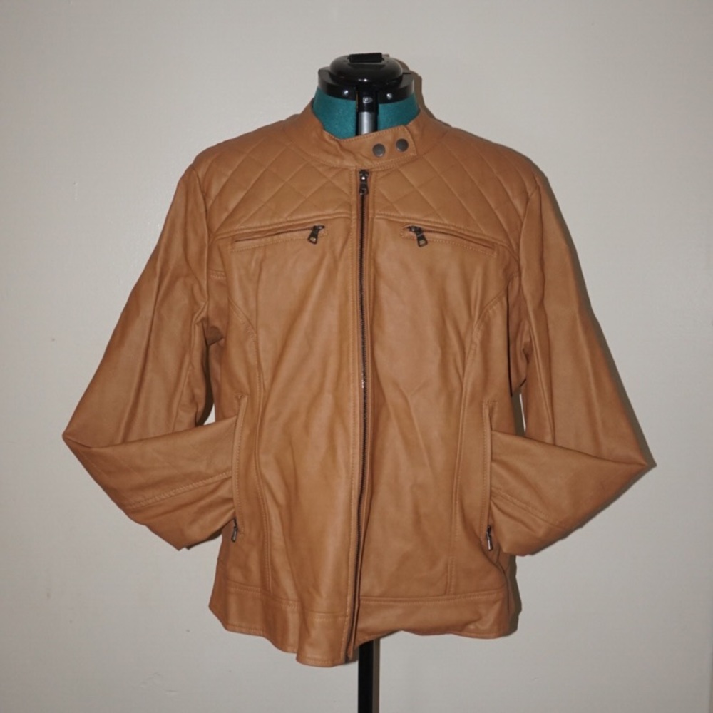 Brown Quilted Cavalier Leather Jacket